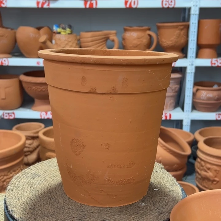 22×23 手工拉胚红陶微瑕