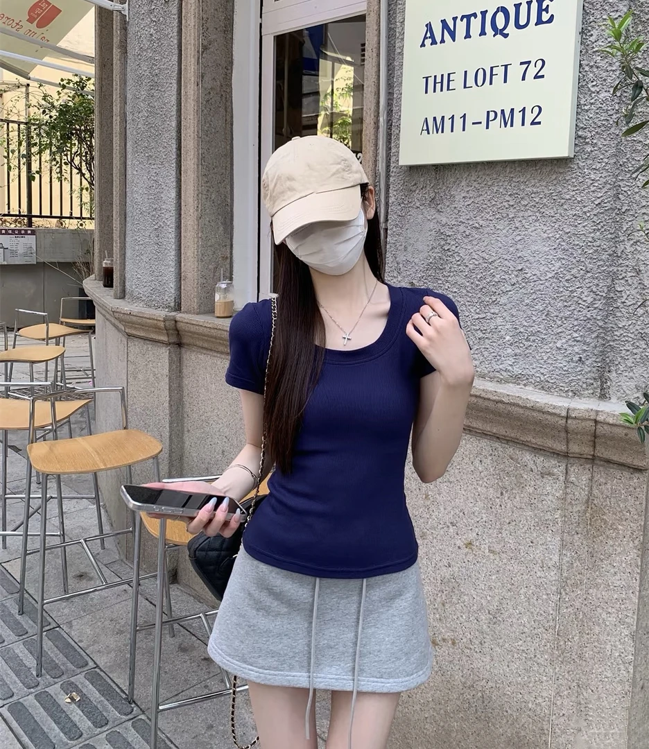 阿噜家-休闲修身短袖