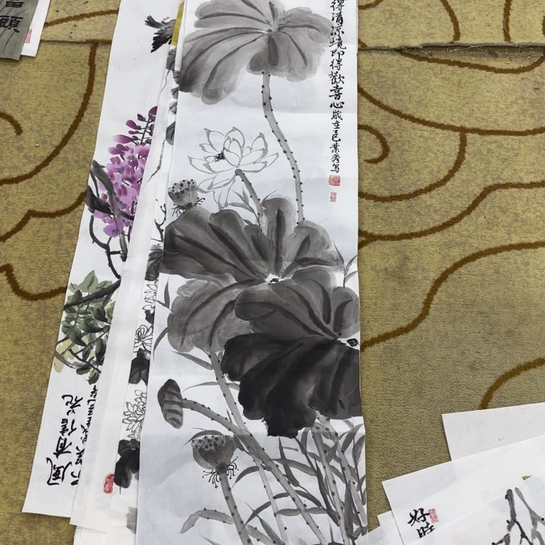 国画张业秀四尺对开艺