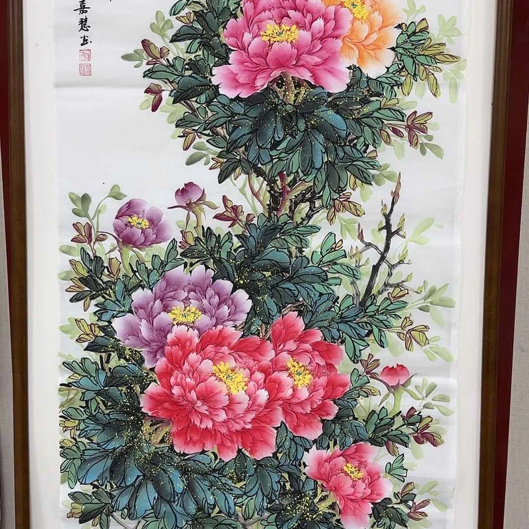 国画来****我尺寸70X138手绘作品