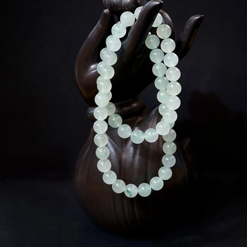 冰珝丨石英质玉非洲翠珠串项链约*多样性发其一