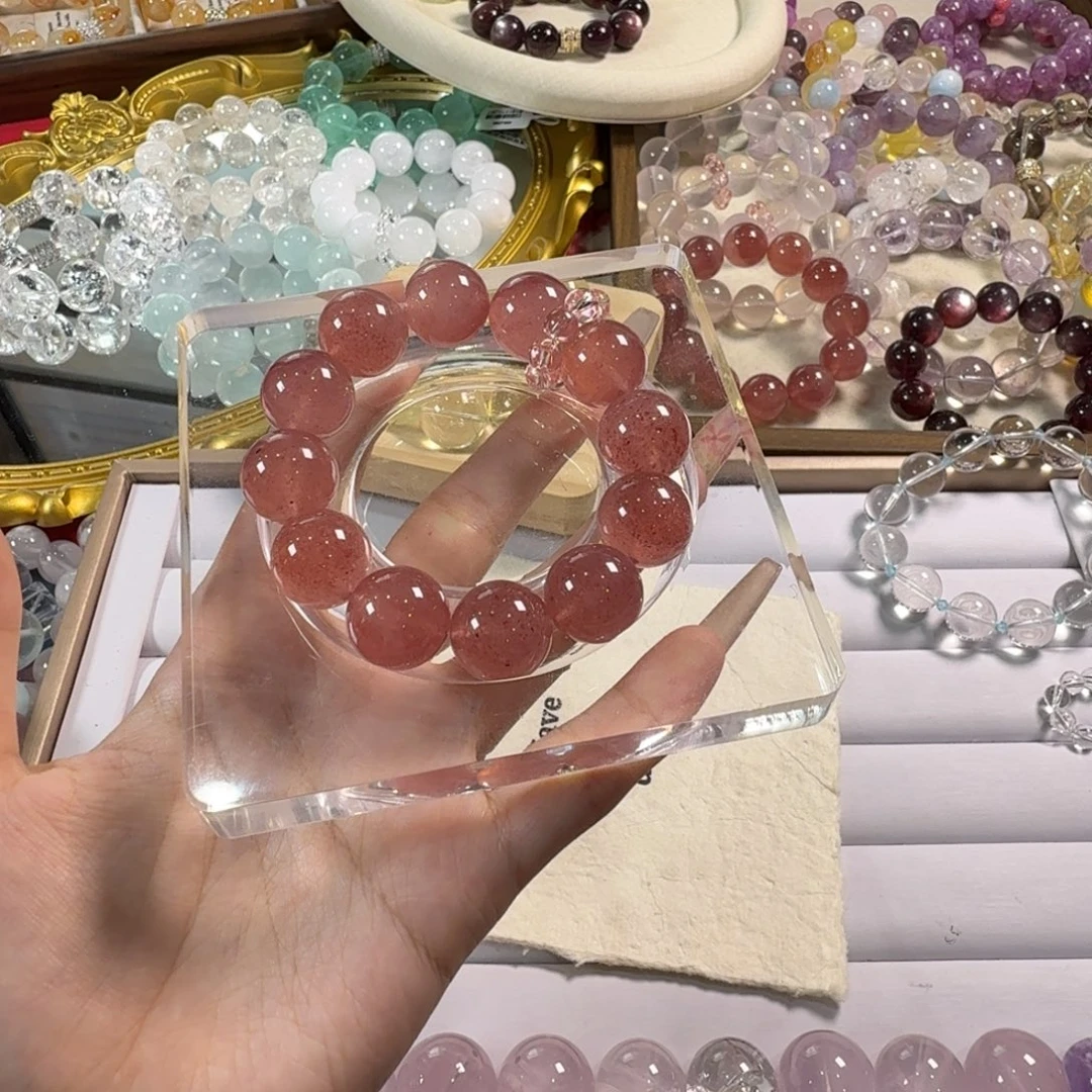 奶***酪未镶嵌手链水晶蜜桃草莓