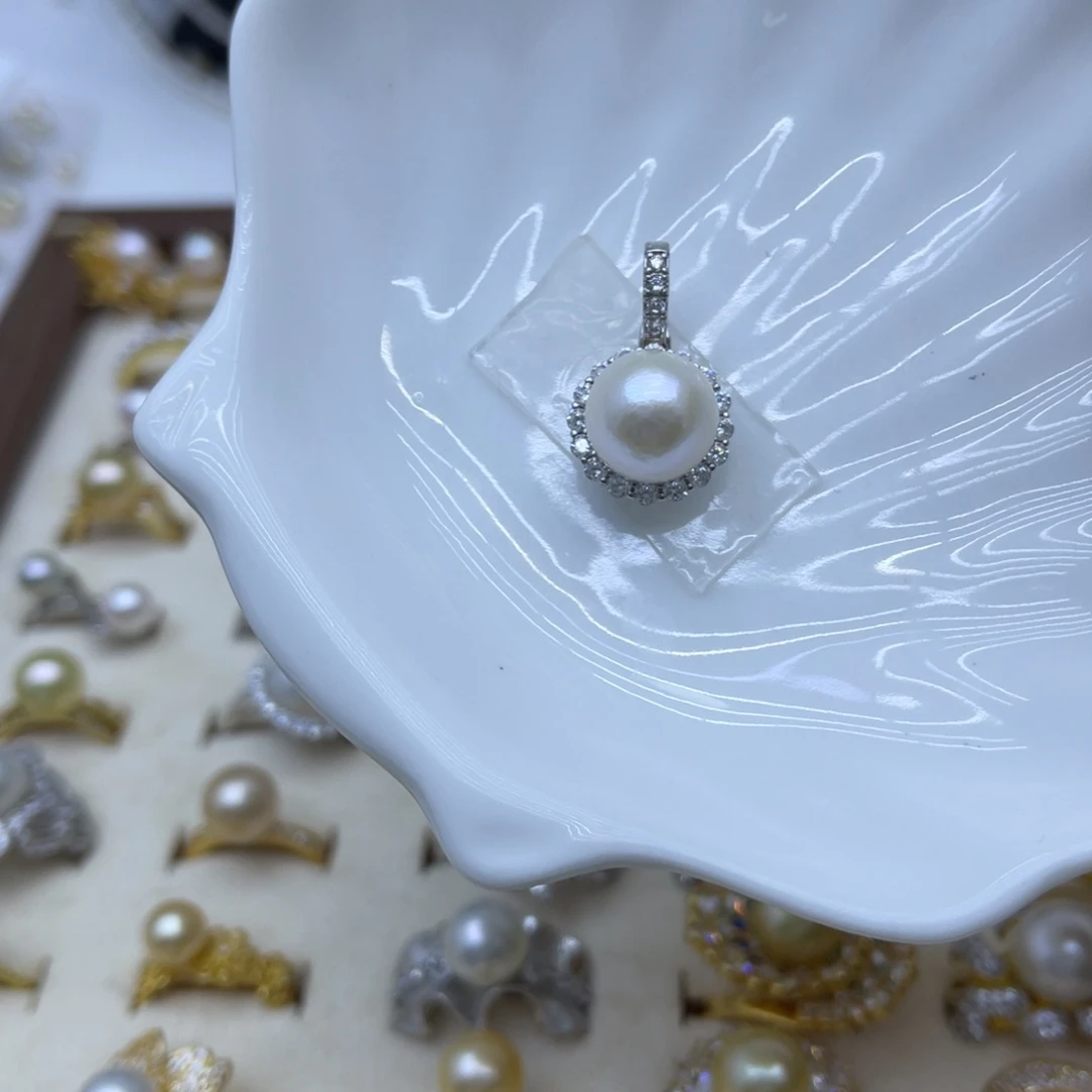颈饰淡水珍珠银S925镶嵌