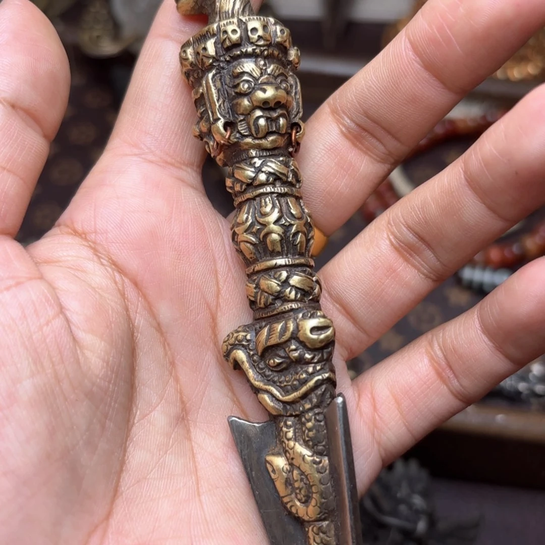 铜星月菩提吊坠项链