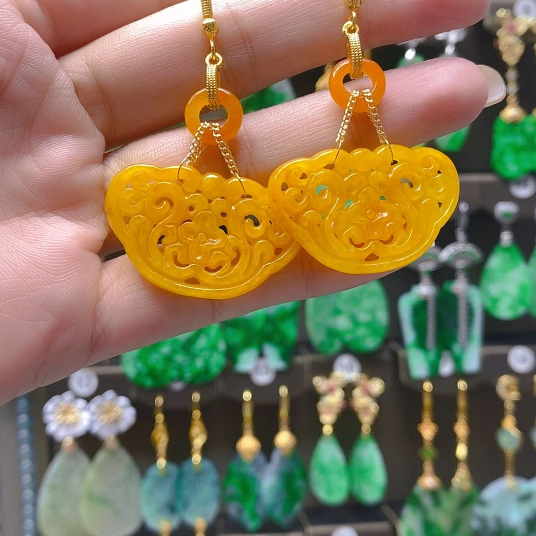 未镶嵌翡翠耳饰翡翠