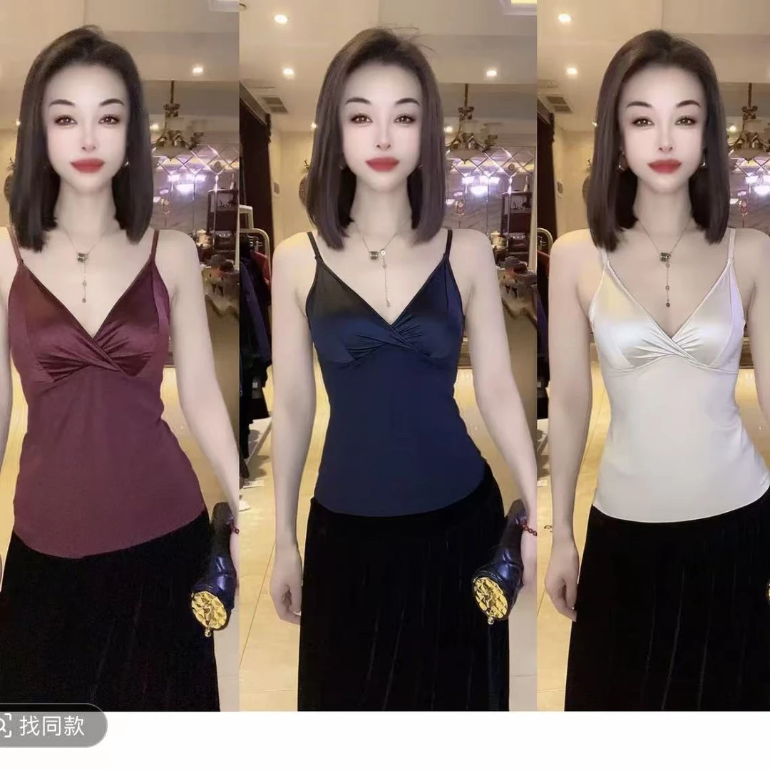 无钢圈吊带背心外穿无痕打底美背