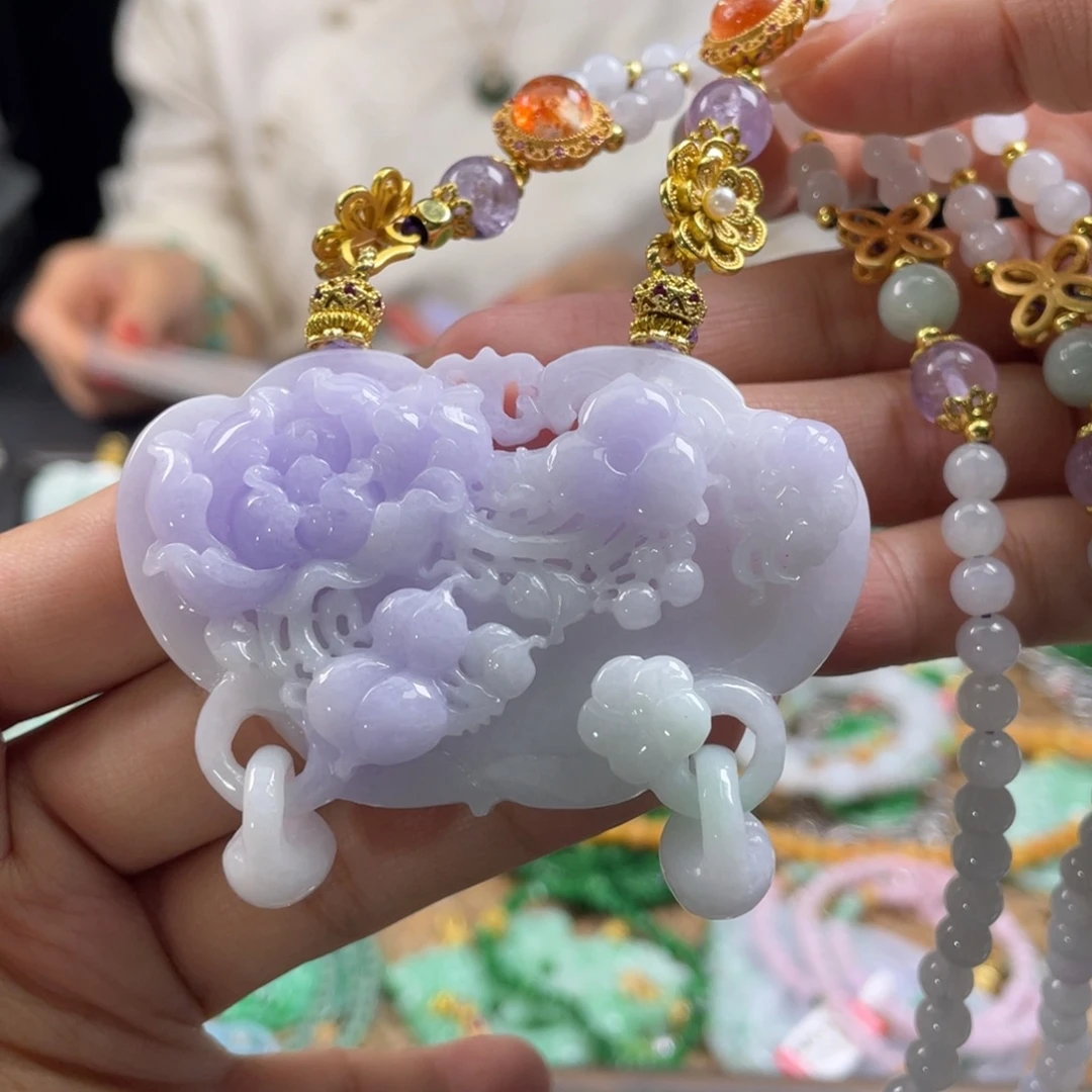 颈饰未镶嵌翡翠代编织