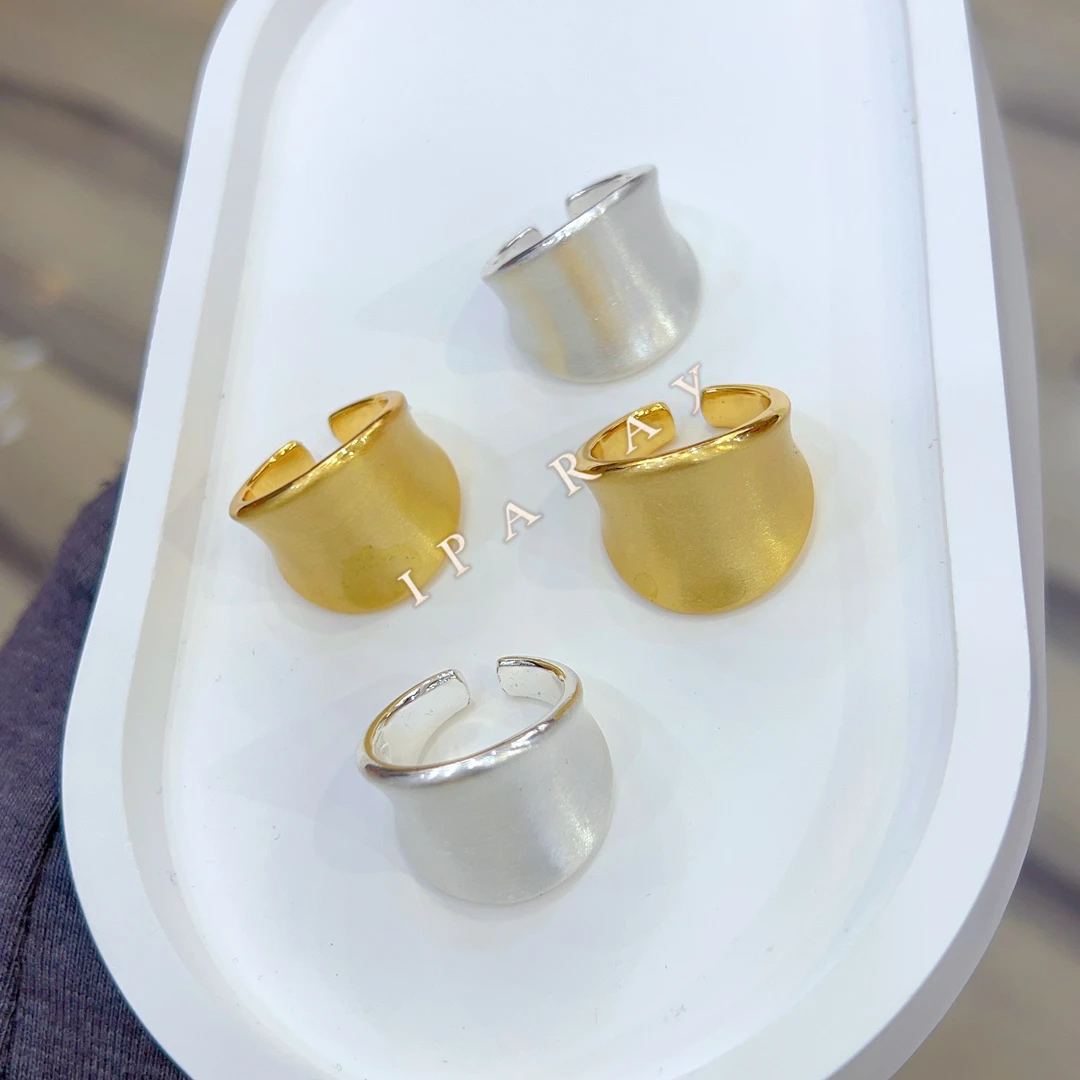 钛钢戒指 新款时尚大方百搭气质个性欧美仿金戒指小众轻奢