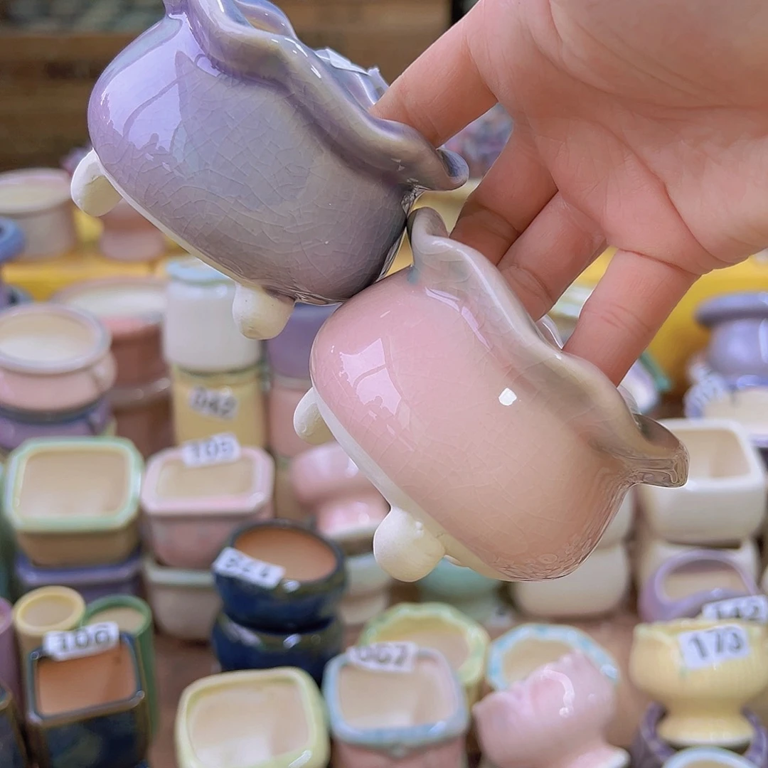 红陶陶瓷花盆当场满12包邮