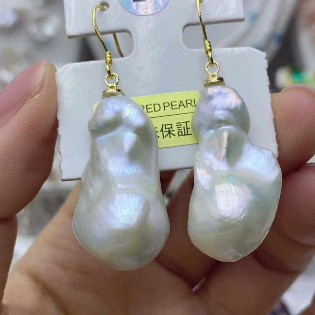 耳饰淡水珍珠银S925镶嵌