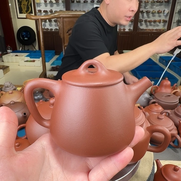 紫砂茶壶高石瓢底槽清