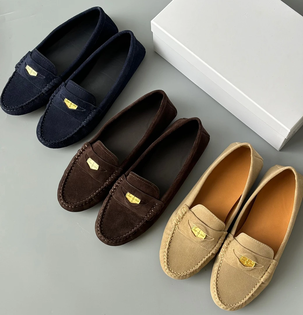 薄款纯色m乐福鞋豆豆鞋平底春季皮鞋时尚韩版百搭女款乐福鞋