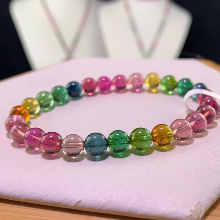 双色碧玺手链未镶嵌