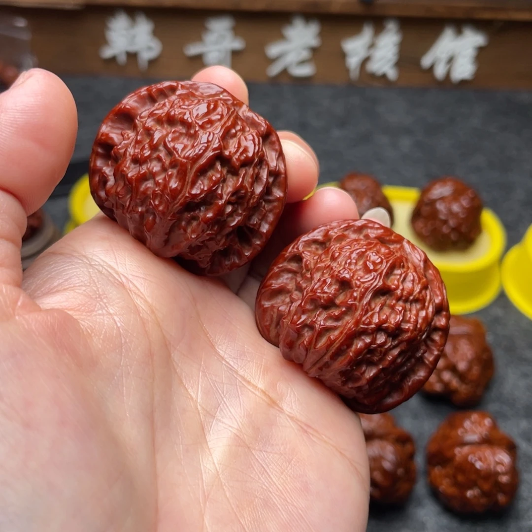 吊坠文玩核桃文玩核桃 手把件 白狮子 39