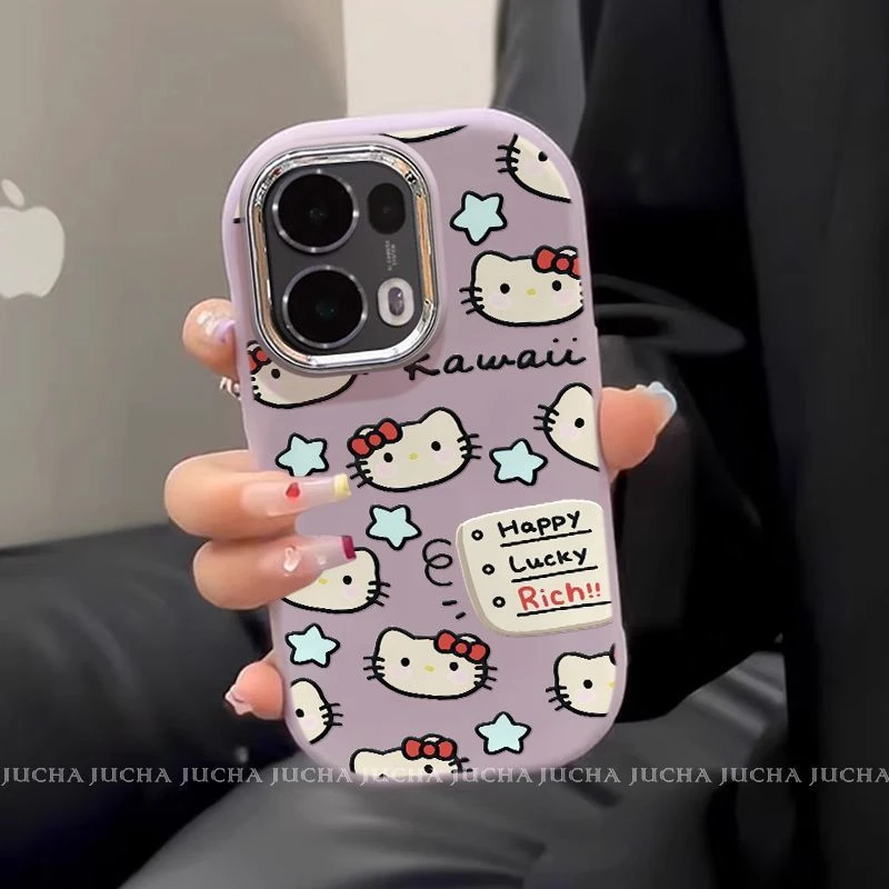 星星KT猫适用opporeno13pro手机壳卡通硅胶OPPOreno12高级感全包