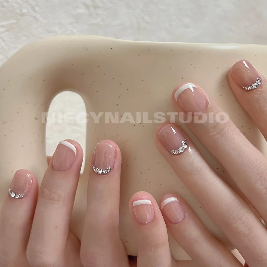 【奶油法式】日常裸色简约美甲上班通勤上学带学生成人