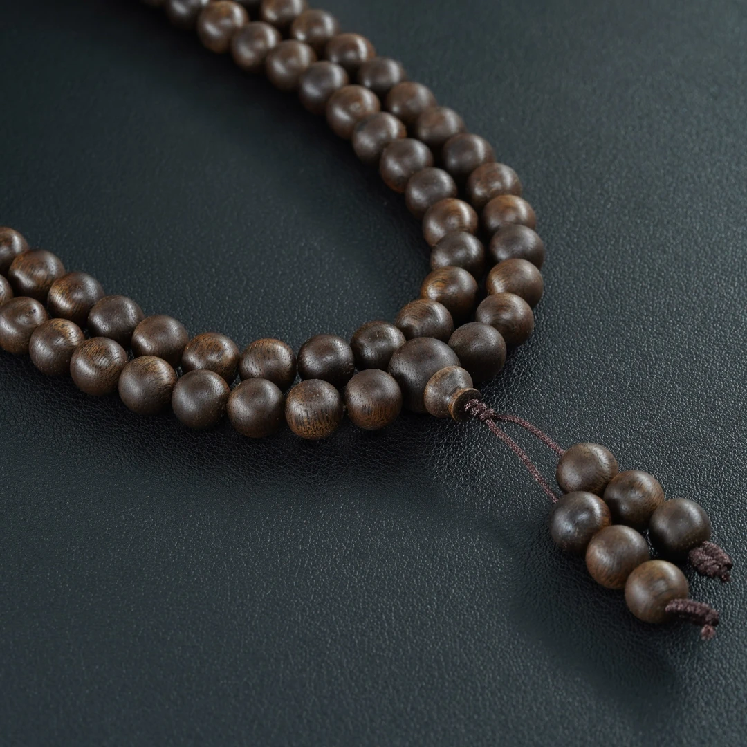 【优】Z048海南沉水沉香树心油0.8多圈圆珠手串（多样性发货一条）