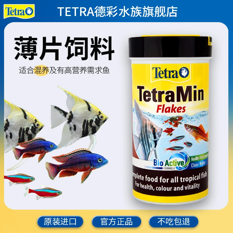 Tetra德彩观赏鱼薄片热带鱼小型孔雀七彩黑尾大勾小金鱼饲料鱼食