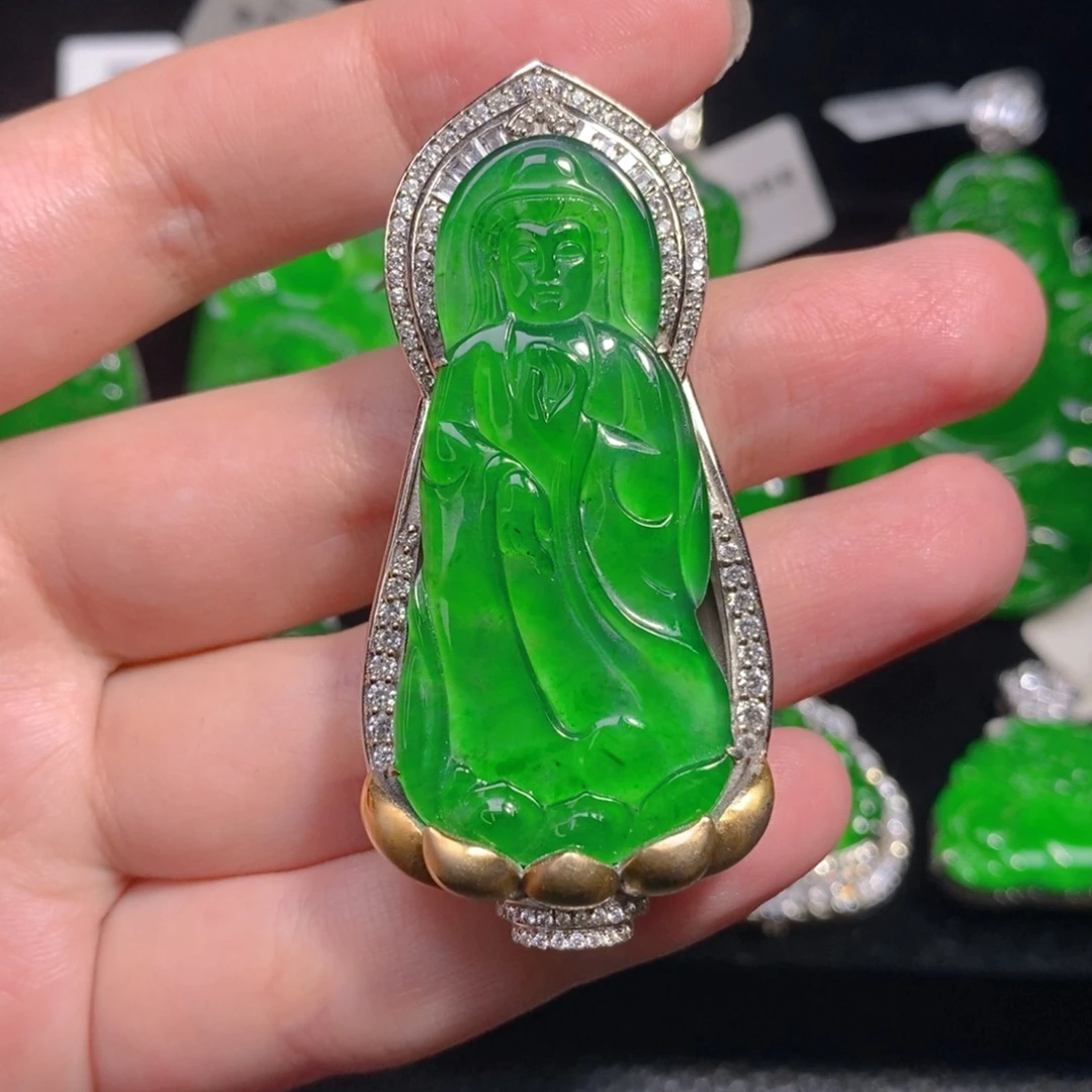 翡翠银S925镶嵌颈饰