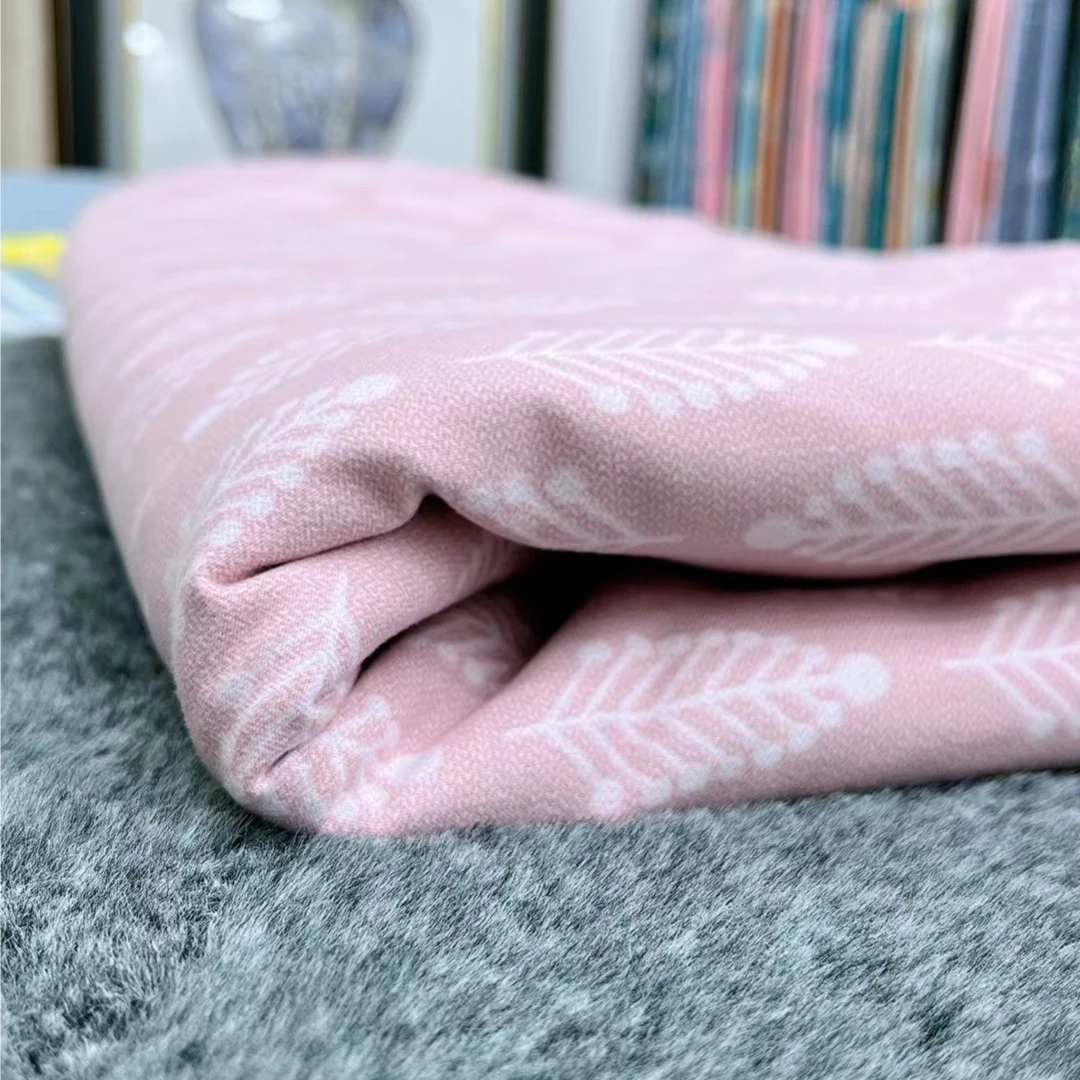 加厚亲肤棉被罩--清叶粉色