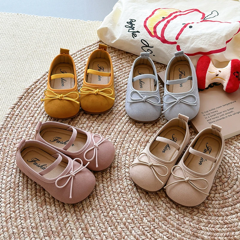 ABC女童韩版单鞋2025春秋新款宝宝鞋多巴胺玛丽珍单鞋1脚蹬豆豆鞋