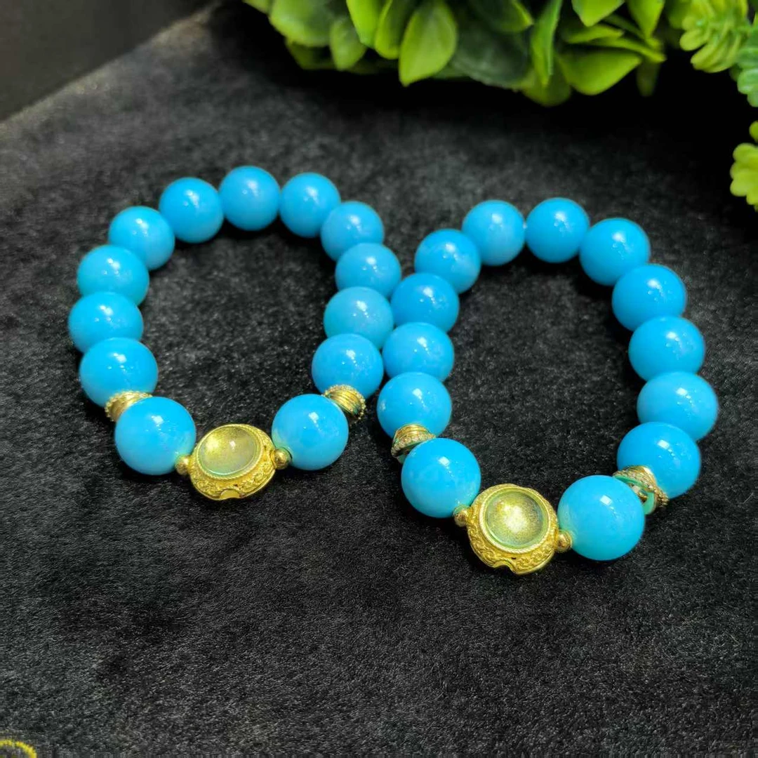 江德洋珠宝S7844（玉甲）地球之魂蓝玛瑙手串-多样性只发一件