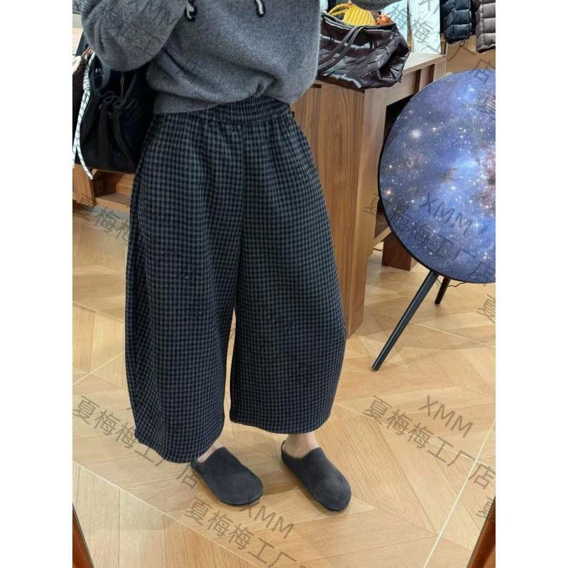 XMM.《加绒加厚毛呢奶奶裤》秋冬款时尚百搭加绒加厚奶奶裤-W18205