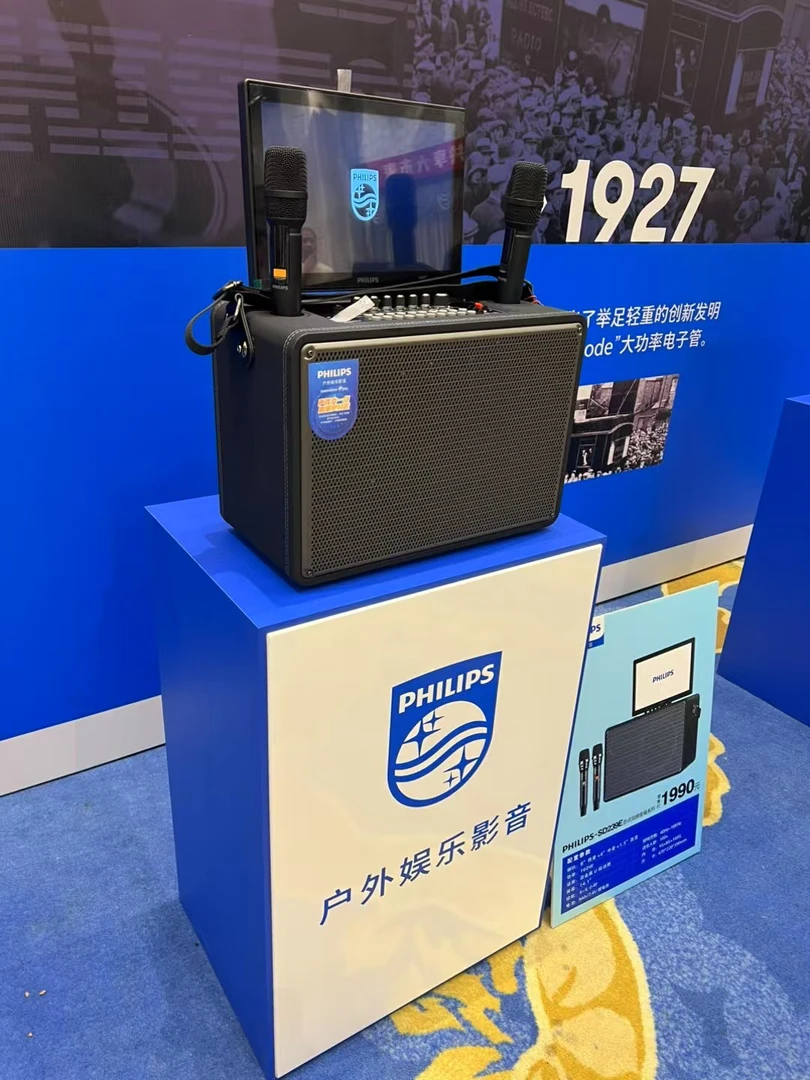 户外K歌视频音响239E 家庭KTV点歌机移动K歌音响双麦克风