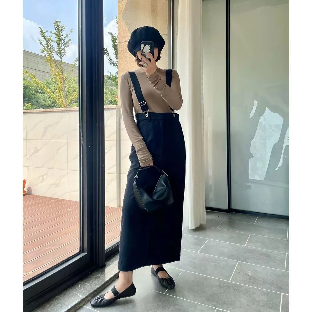 春夏开叉背带裙（25020802）