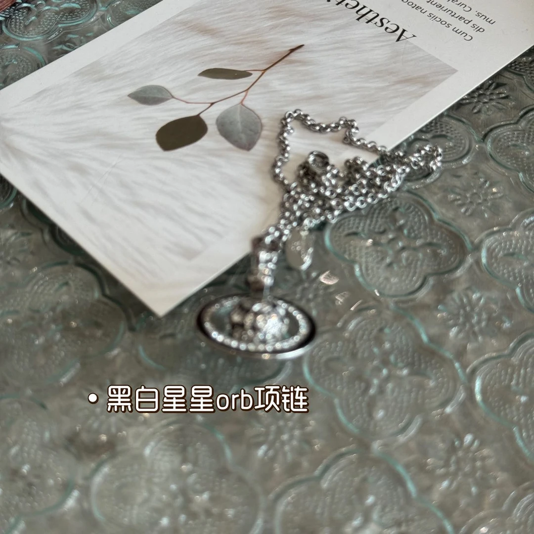 合金项链 BIBI【黑白星星】项链Q034