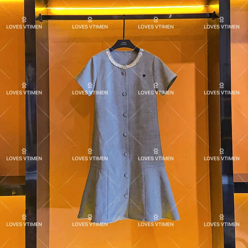 MM编码“66”设计师款气质国风显瘦收腰连衣裙LOVES-A982