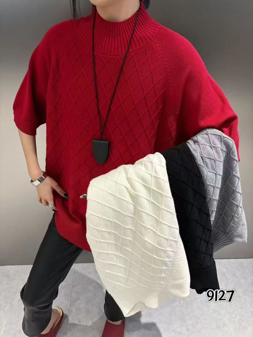 冬季新款加厚重工高领打底毛衣9127