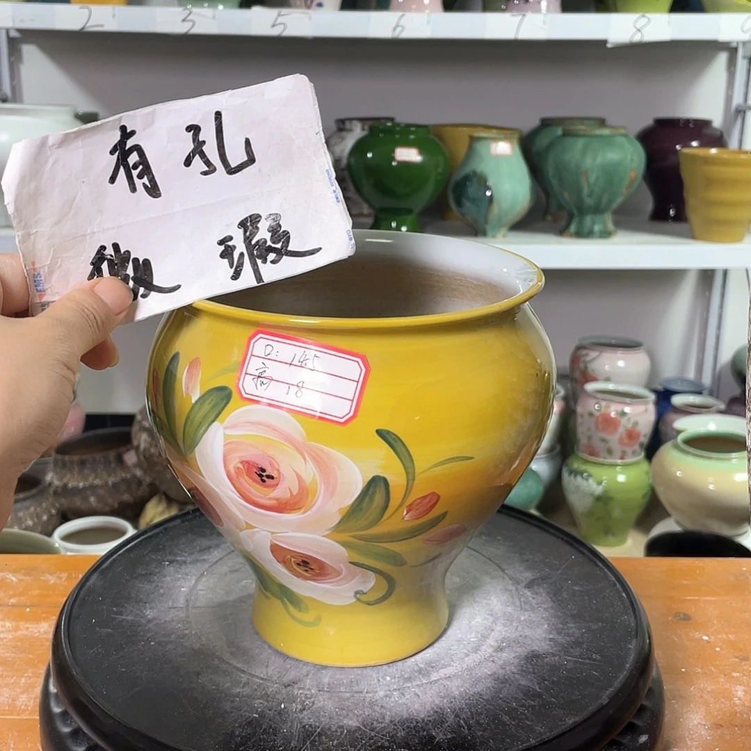 景德镇陶瓷花盆微瑕165