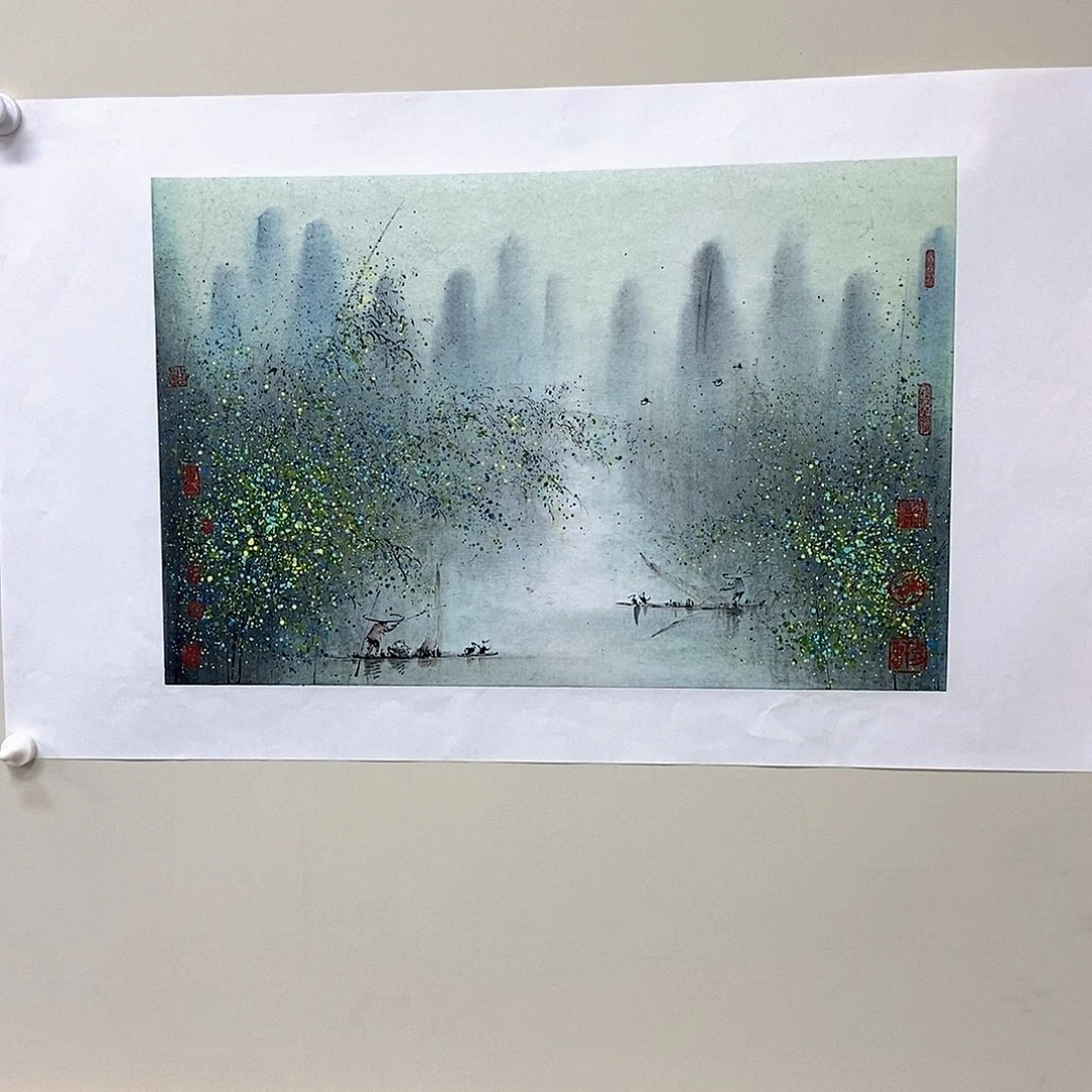 莫***多国画胡云四尺三开精品佳作