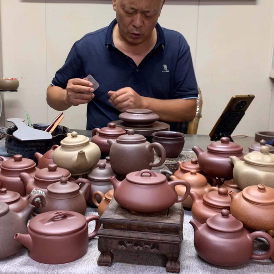 紫泥茶壶哲瓢150 C半手工制作