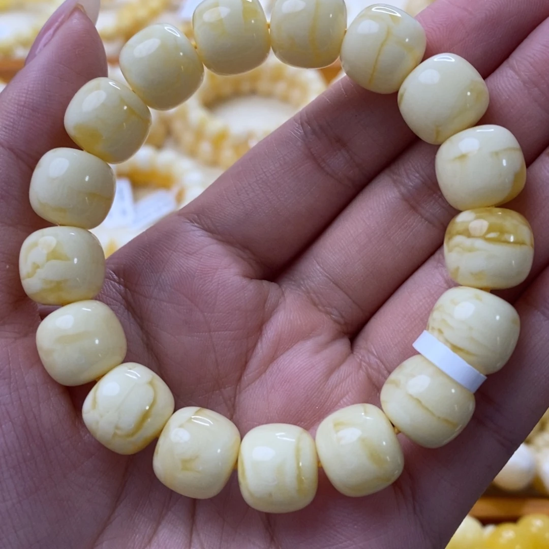 琥珀未镶嵌手链13m同料虎皮