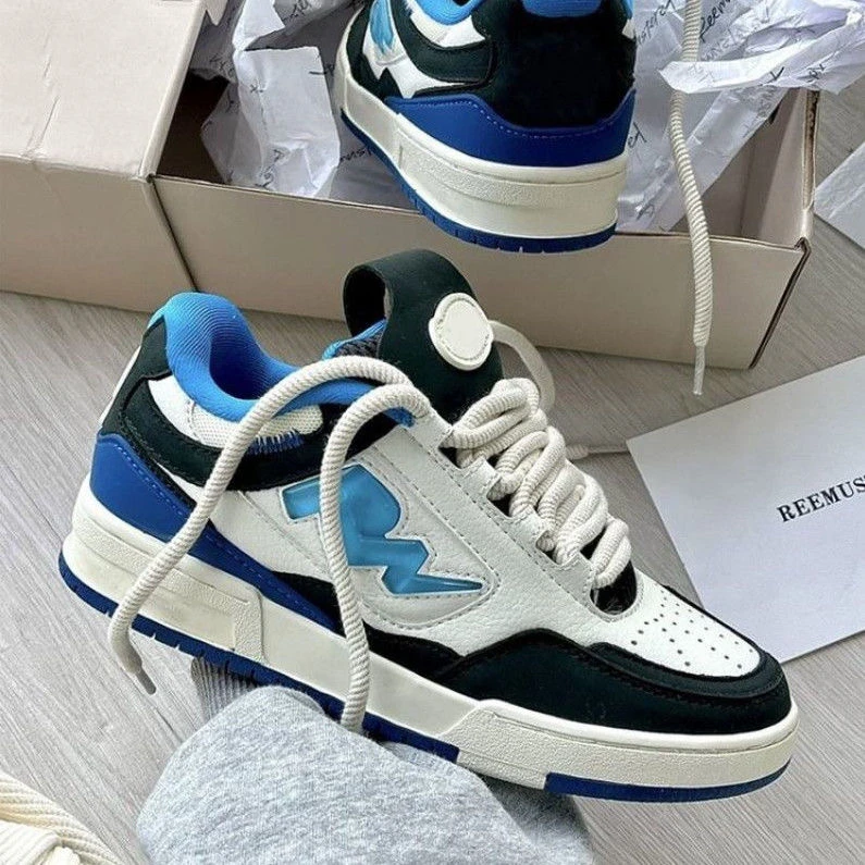 【38码鞋】原创闪电学生新款休闲ins复古面包百搭板鞋浅口清仓