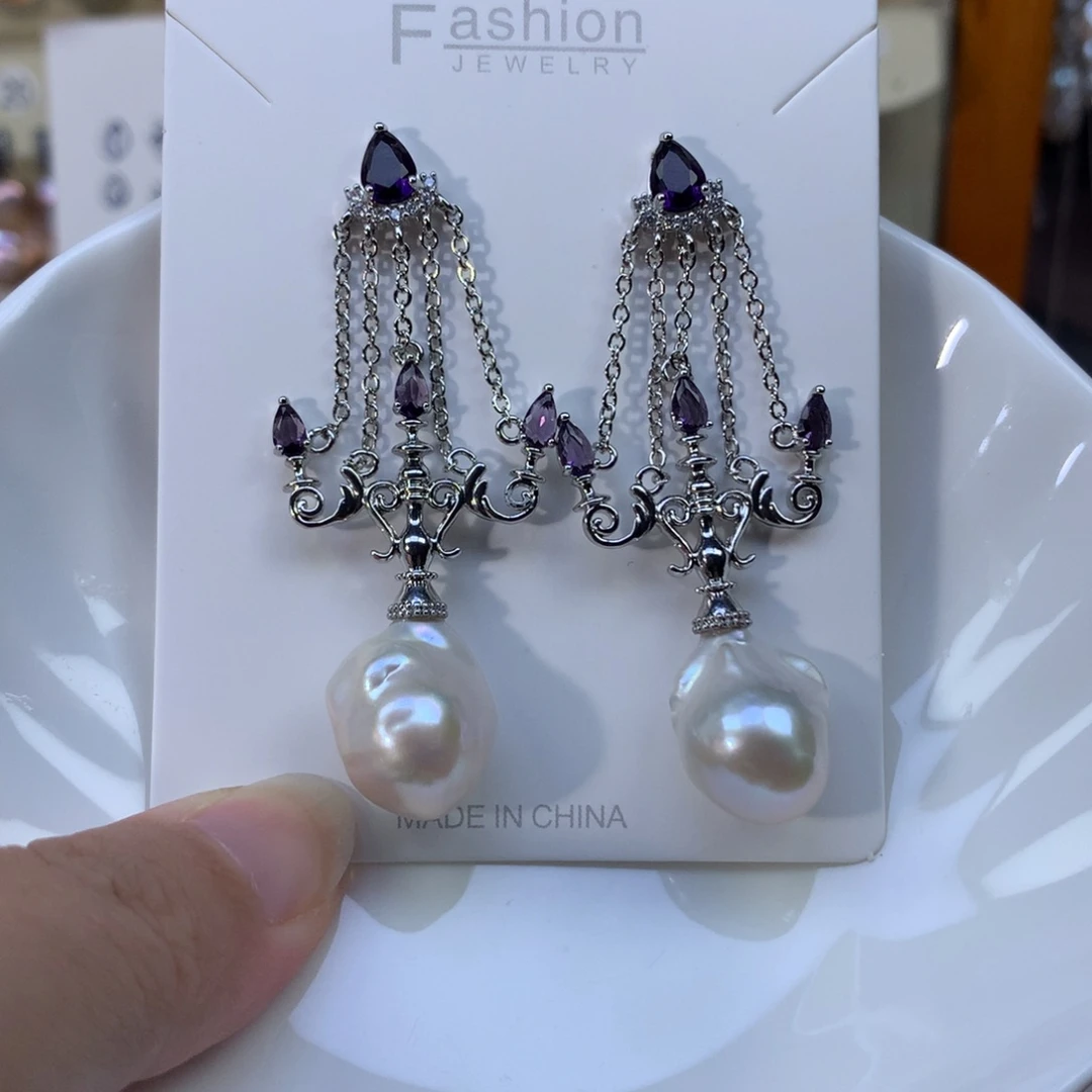 合金淡水珍珠耳环特价2862