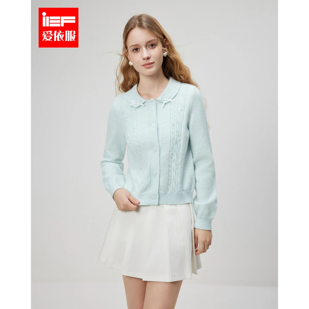 IEF/爱依服毛衣2025冬季新款法式温柔小女人气质通勤百搭毛织上衣