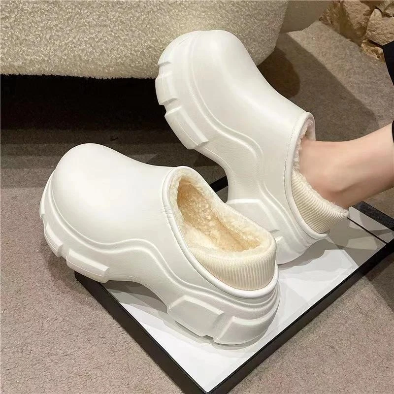 2025厚底防水棉拖冬季棉拖鞋防滑耐磨居家保暖孕妇棉鞋月子女鞋