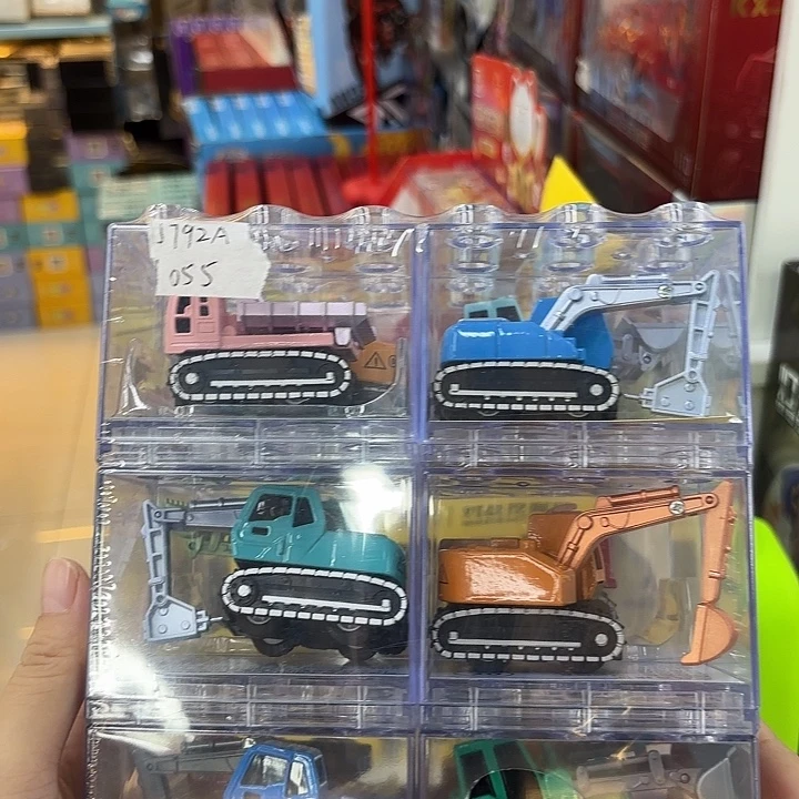 12个装马卡龙色合金挖土机