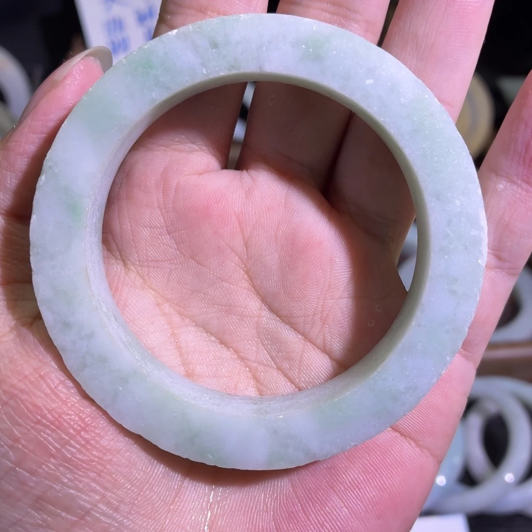 定制翡翠未镶嵌翡翠A货毛胚手镯定制