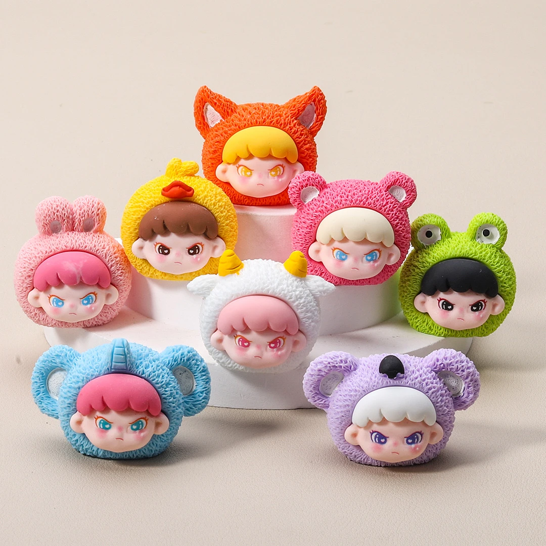 【九宫格】实色动物大表姐手工diy创意树脂卡通立体摆件配饰摆设