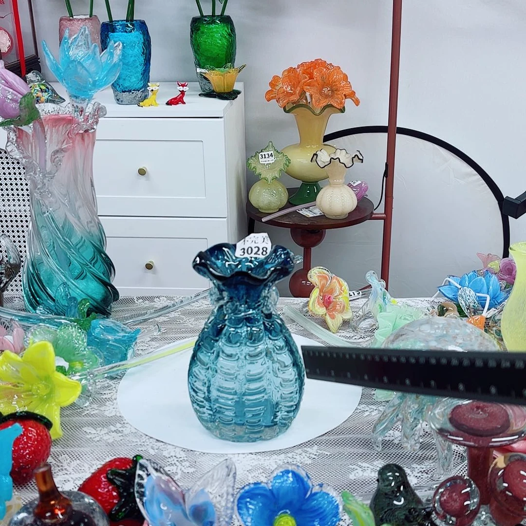 琉璃花瓶花艺术品3028