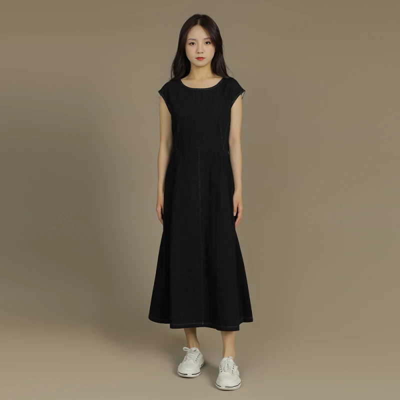 啦娜菲LANAFAY夏季优雅黑色连衣裙0X4G5