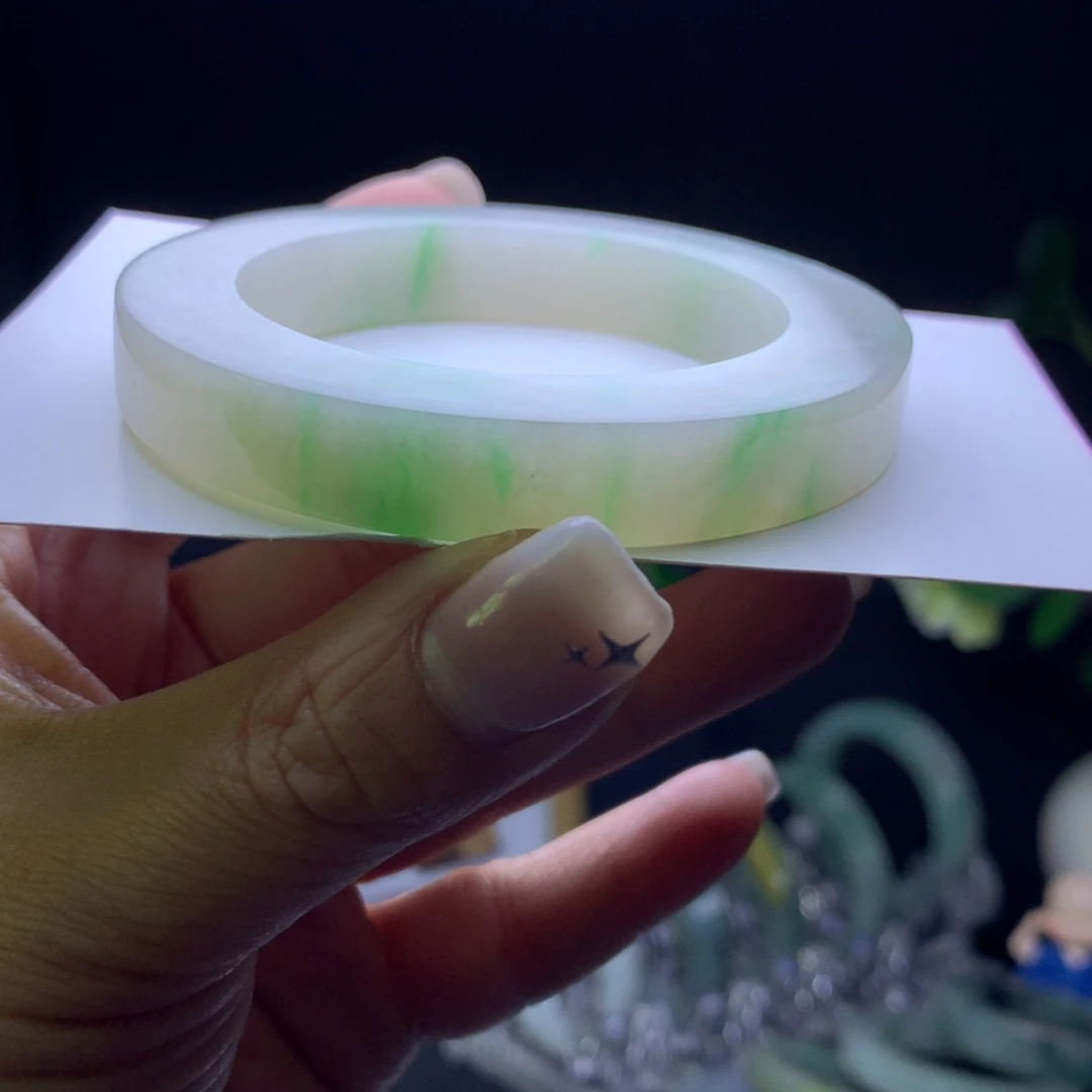 定制翡翠未镶嵌翡翠手镯51_58