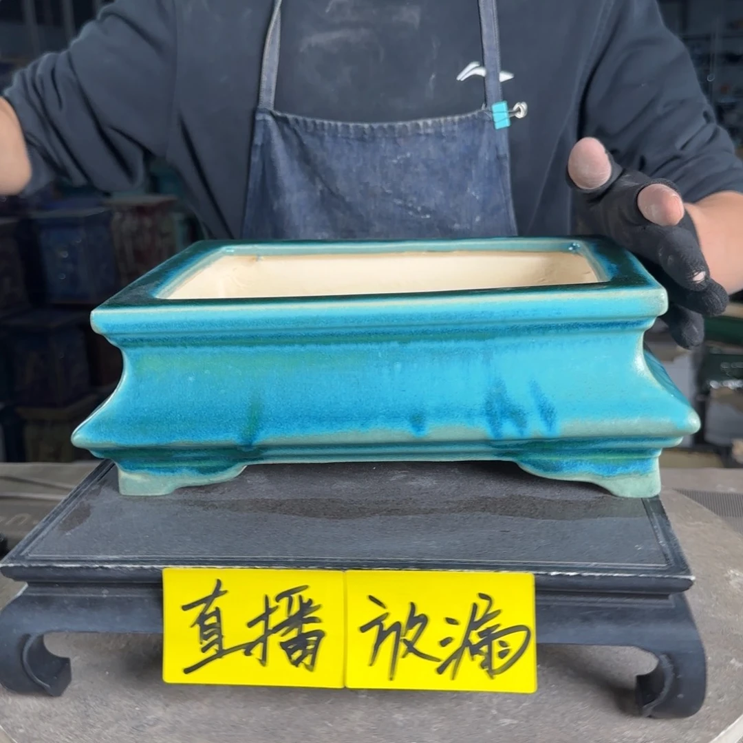 石湾花盆内长22，内深7盆口收缩缝隙