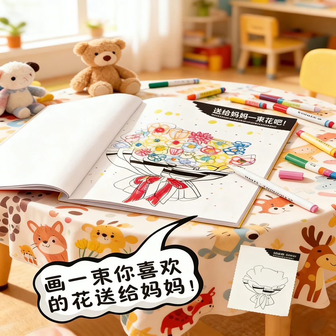 我的创意漫画绘本幼儿园填色绘画本双语启蒙早教3-6岁儿童涂色本