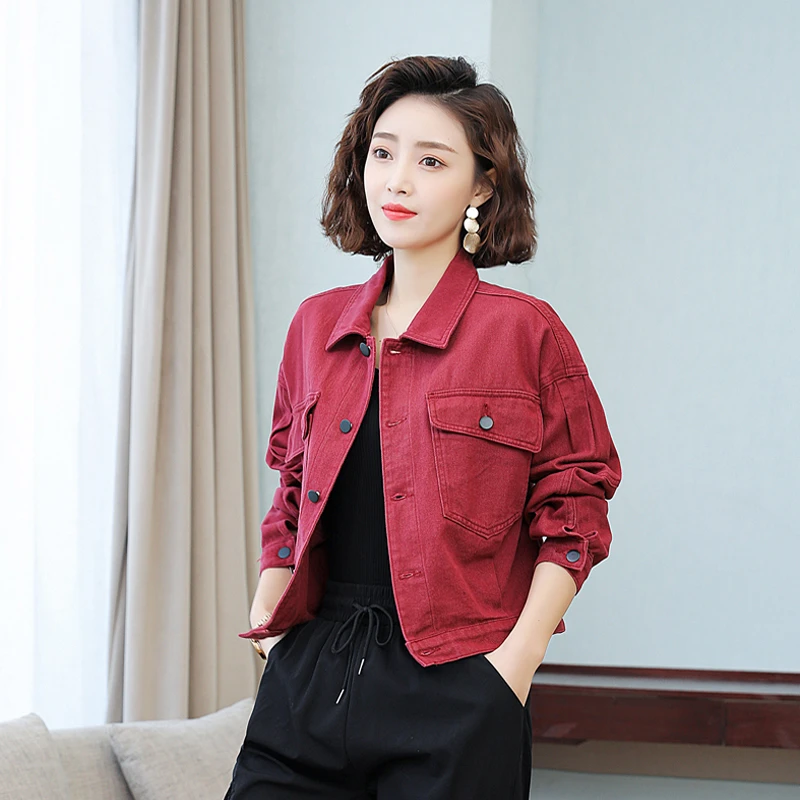 2025网红爆款牛仔外套女韩版工装上衣设计感外套牛仔夹克8118