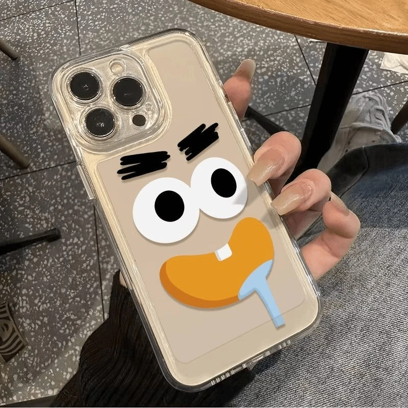 流口水表情适用苹果15PROMAX手机壳iPhone16透明14创意13可爱12爆